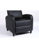 Πολυθρόνα Ανακλινόμενη ArteLibre ATRIA Μαύρο PU 67.5x90x104cm