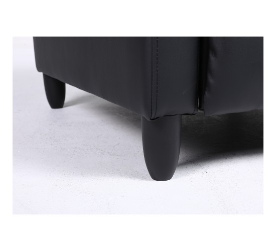 Πολυθρόνα Ανακλινόμενη ArteLibre ATRIA Μαύρο PU 67.5x90x104cm