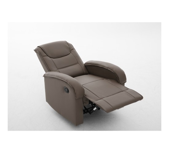 Πολυθρόνα Ανακλινόμενη ArteLibre CELAENO Καφέ PU 80x96x97cm