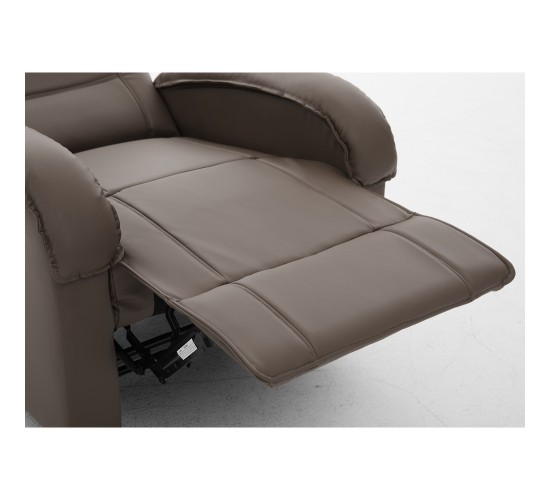 Πολυθρόνα Ανακλινόμενη ArteLibre CELAENO Καφέ PU 80x96x97cm