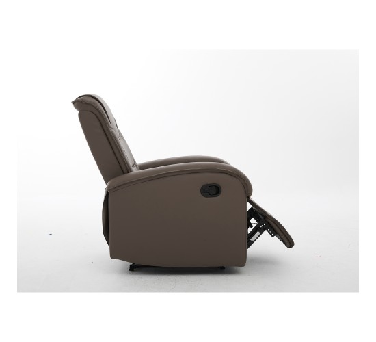 Πολυθρόνα Ανακλινόμενη ArteLibre CELAENO Καφέ PU 80x96x97cm