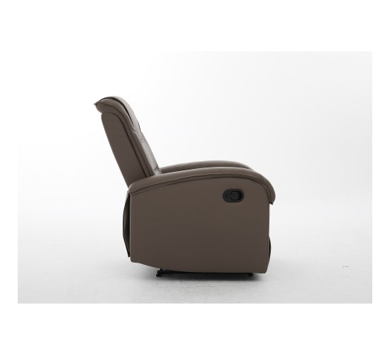 Πολυθρόνα Ανακλινόμενη ArteLibre CELAENO Καφέ PU 80x96x97cm