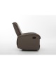 Πολυθρόνα Ανακλινόμενη ArteLibre CELAENO Καφέ PU 80x96x97cm