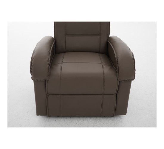 Πολυθρόνα Ανακλινόμενη ArteLibre CELAENO Καφέ PU 80x96x97cm