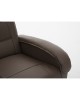 Πολυθρόνα Ανακλινόμενη ArteLibre CELAENO Καφέ PU 80x96x97cm