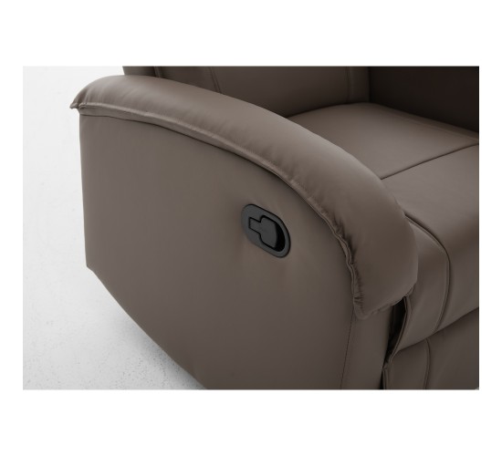 Πολυθρόνα Ανακλινόμενη ArteLibre CELAENO Καφέ PU 80x96x97cm
