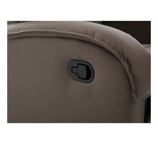 Πολυθρόνα Ανακλινόμενη ArteLibre CELAENO Καφέ PU 80x96x97cm