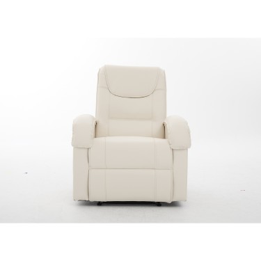Πολυθρόνα Ανακλινόμενη ArteLibre CELAENO Εκρού PU 80x96x97cm