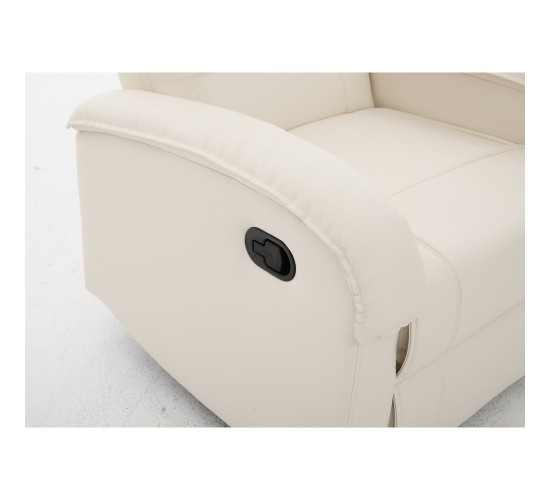 Πολυθρόνα Ανακλινόμενη ArteLibre CELAENO Εκρού PU 80x96x97cm