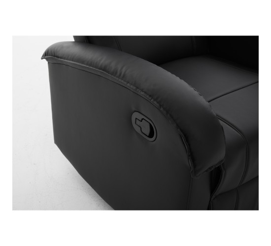 Πολυθρόνα Ανακλινόμενη ArteLibre CELAENO Μαύρο PU 80x96x97cm