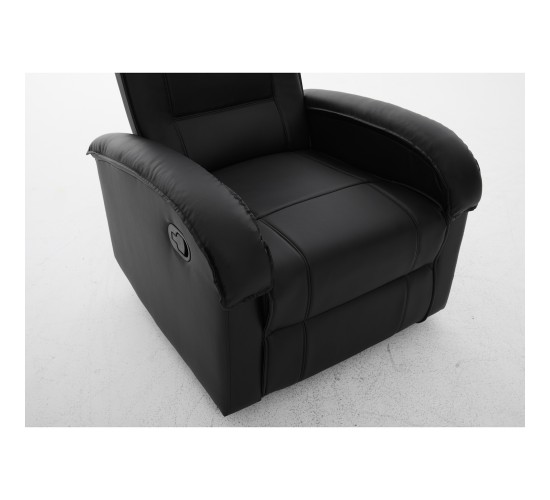 Πολυθρόνα Ανακλινόμενη ArteLibre CELAENO Μαύρο PU 80x96x97cm