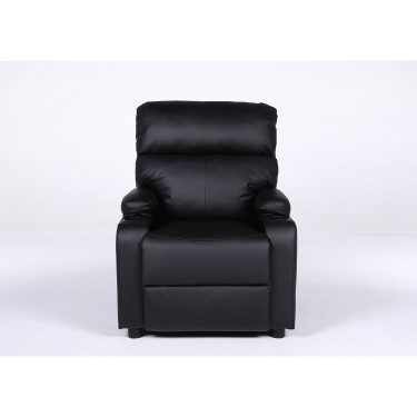 Πολυθρόνα Ανακλινόμενη ArteLibre RANA Μαύρο PU 80x95x103cm