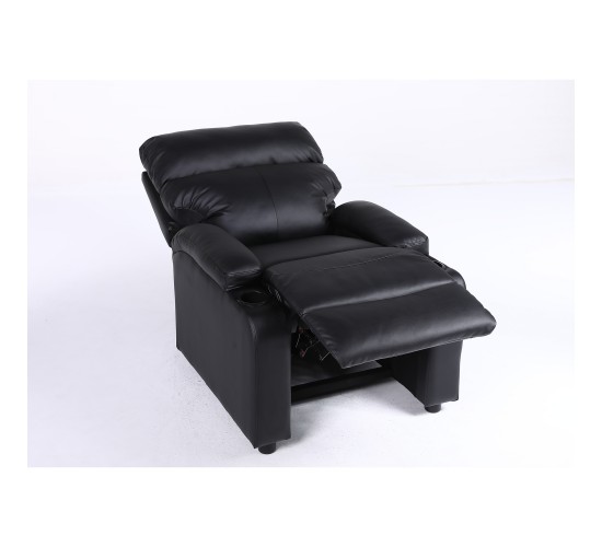 Πολυθρόνα Ανακλινόμενη ArteLibre RANA Μαύρο PU 80x95x103cm