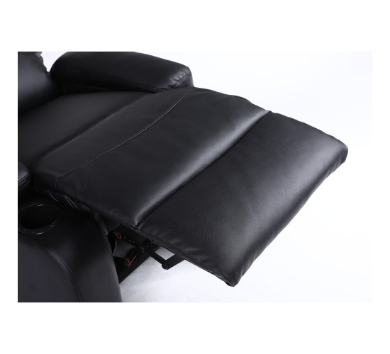 Πολυθρόνα Ανακλινόμενη ArteLibre RANA Μαύρο PU 80x95x103cm