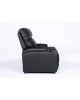 Πολυθρόνα Ανακλινόμενη ArteLibre RANA Μαύρο PU 80x95x103cm