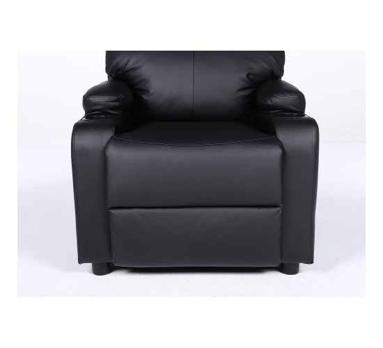 Πολυθρόνα Ανακλινόμενη ArteLibre RANA Μαύρο PU 80x95x103cm