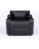Πολυθρόνα Ανακλινόμενη ArteLibre RANA Μαύρο PU 80x95x103cm