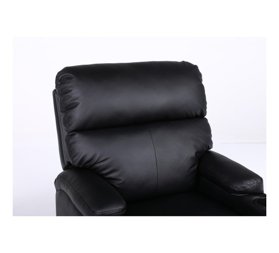 Πολυθρόνα Ανακλινόμενη ArteLibre RANA Μαύρο PU 80x95x103cm