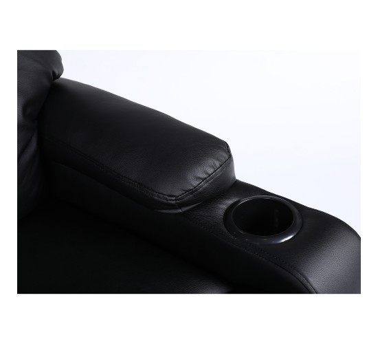 Πολυθρόνα Ανακλινόμενη ArteLibre RANA Μαύρο PU 80x95x103cm