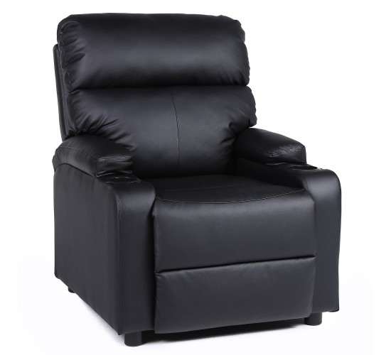 Πολυθρόνα Ανακλινόμενη ArteLibre RANA Μαύρο PU 80x95x103cm