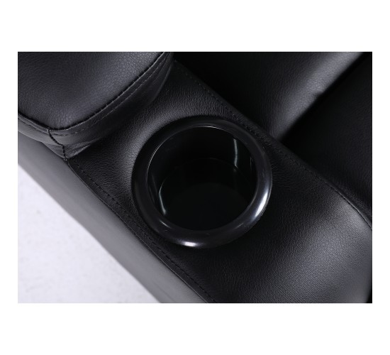 Πολυθρόνα Ανακλινόμενη ArteLibre RANA Μαύρο PU 80x95x103cm