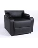 Πολυθρόνα Ανακλινόμενη ArteLibre RANA Μαύρο PU 80x95x103cm
