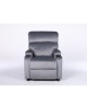 Πολυθρόνα Ανακλινόμενη ArteLibre RANA Γκρι Βελούδο 80x95x103cm
