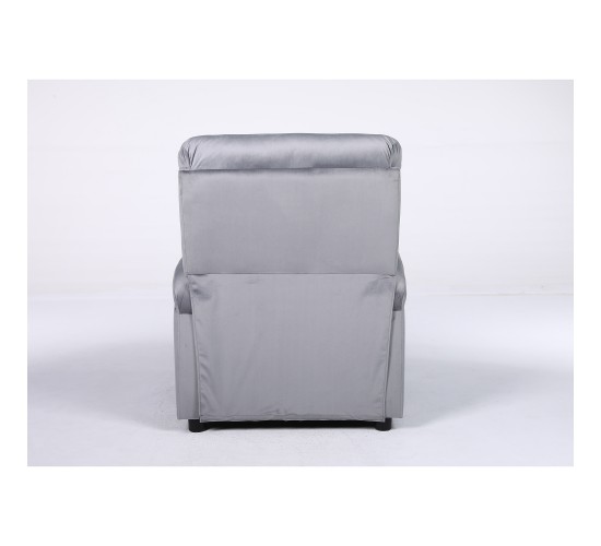 Πολυθρόνα Ανακλινόμενη ArteLibre RANA Γκρι Βελούδο 80x95x103cm