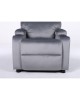 Πολυθρόνα Ανακλινόμενη ArteLibre RANA Γκρι Βελούδο 80x95x103cm