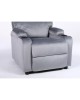 Πολυθρόνα Ανακλινόμενη ArteLibre RANA Γκρι Βελούδο 80x95x103cm