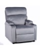 Πολυθρόνα Ανακλινόμενη ArteLibre RANA Γκρι Βελούδο 80x95x103cm