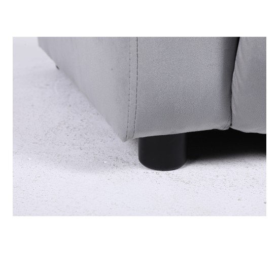 Πολυθρόνα Ανακλινόμενη ArteLibre RANA Γκρι Βελούδο 80x95x103cm