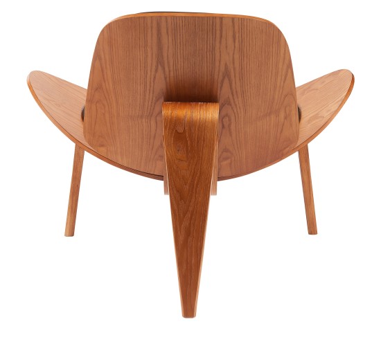 Πολυθρόνα ArteLibre THALOR Μαύρο/Καφέ Ξύλο/PU 90x76.5x74.5cm