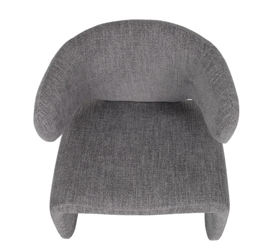 Πολυθρόνα HIMALIA Γκρι Ύφασμα/Μέταλλο/Ξύλο 73x78x75cm