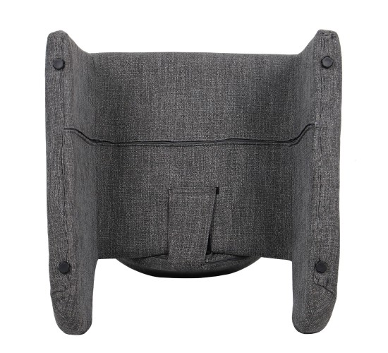 Πολυθρόνα HIMALIA Γκρι Ύφασμα/Μέταλλο/Ξύλο 73x78x75cm