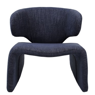 Πολυθρόνα ArteLibre HIMALIA Μπλε Ύφασμα/Μέταλλο/Ξύλο 73x78x75cm