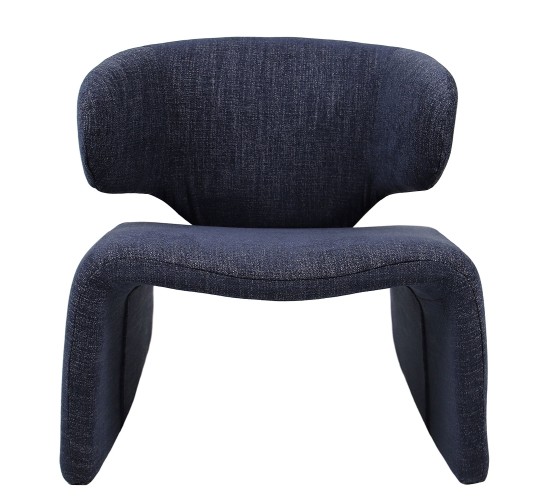 Πολυθρόνα HIMALIA Μπλε Ύφασμα/Μέταλλο/Ξύλο 73x78x75cm