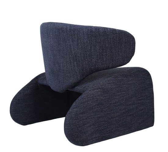 Πολυθρόνα HIMALIA Μπλε Ύφασμα/Μέταλλο/Ξύλο 73x78x75cm