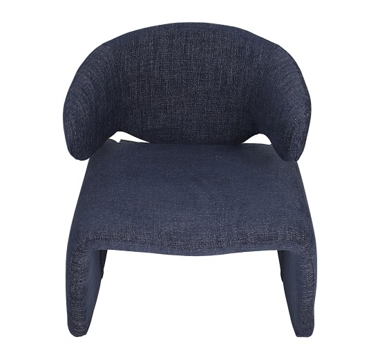 Πολυθρόνα HIMALIA Μπλε Ύφασμα/Μέταλλο/Ξύλο 73x78x75cm