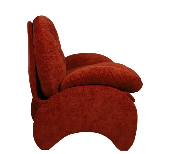 Πολυθρόνα ANANKE Πορτοκαλί Ύφασμα/Μέταλλο/Ξύλο 85x78x84cm