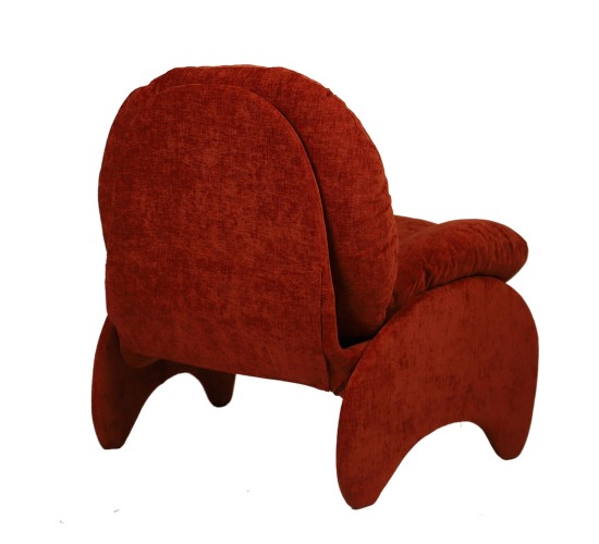 Πολυθρόνα ANANKE Πορτοκαλί Ύφασμα/Μέταλλο/Ξύλο 85x78x84cm