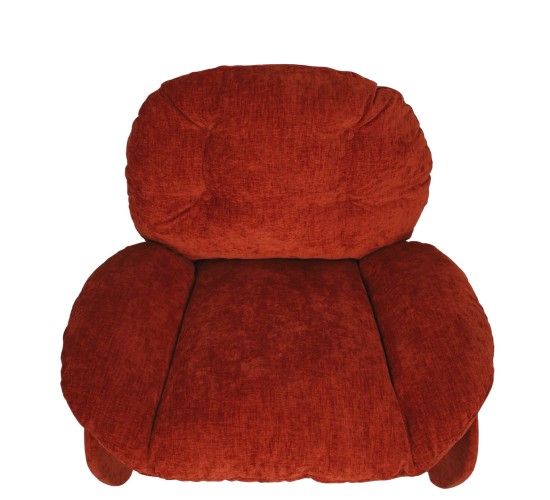 Πολυθρόνα ANANKE Πορτοκαλί Ύφασμα/Μέταλλο/Ξύλο 85x78x84cm