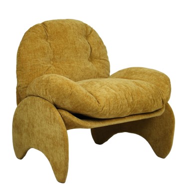 Πολυθρόνα ArteLibre ANANKE Κίτρινο Ύφασμα/Μέταλλο/Ξύλο 85x78x84cm