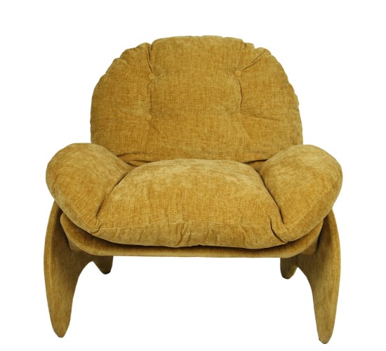 Πολυθρόνα ANANKE Κίτρινο Ύφασμα/Μέταλλο/Ξύλο 85x78x84cm