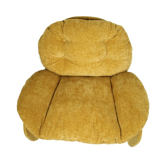 Πολυθρόνα ANANKE Κίτρινο Ύφασμα/Μέταλλο/Ξύλο 85x78x84cm