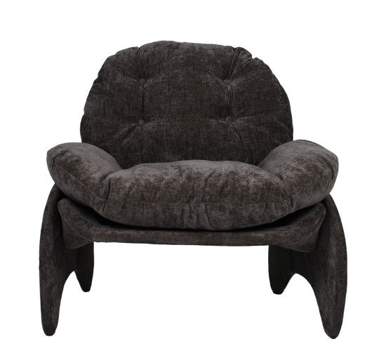 Πολυθρόνα ANANKE Γκρι Ύφασμα/Μέταλλο/Ξύλο 85x78x84cm