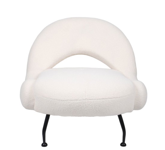 Πολυθρόνα PASIPHAE Μπεζ Ύφασμα/Μέταλλο/Ξύλο 80x86x80cm