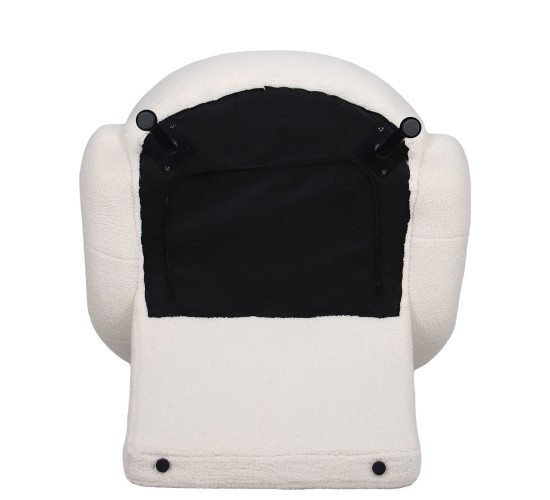 Πολυθρόνα PASIPHAE Μπεζ Ύφασμα/Μέταλλο/Ξύλο 80x86x80cm