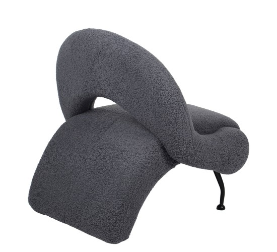 Πολυθρόνα PASIPHAE Γκρι Ύφασμα/Μέταλλο/Ξύλο 80x86x80cm