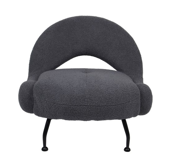 Πολυθρόνα PASIPHAE Γκρι Ύφασμα/Μέταλλο/Ξύλο 80x86x80cm